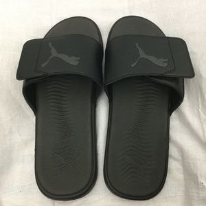 Puma Mens Starcat Tech Black Slide Sandals 12